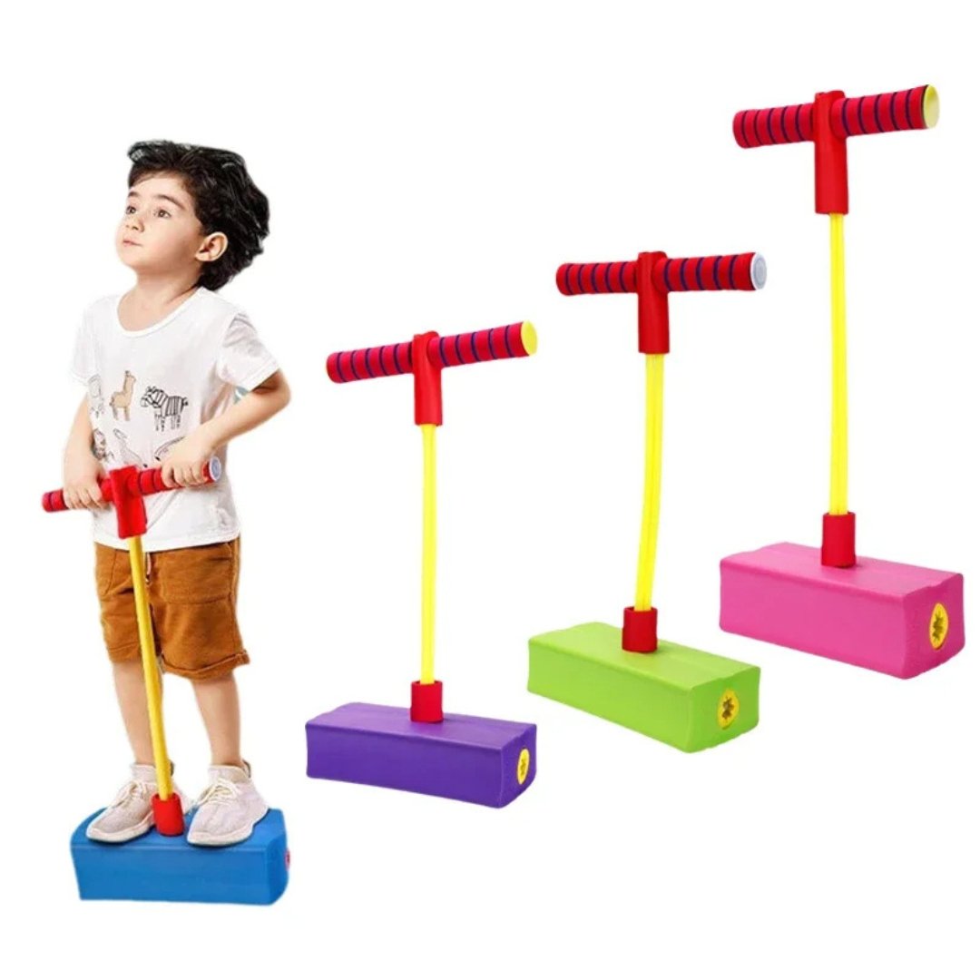 Kids Frog Pogo Jumper - Grow Taller Balance Toy with Bouncing Sound for Outdoor Fitness Fun - LearnLark Montessori