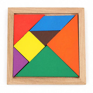 Kids Montessori Wooden Tangram Puzzle – Colorful Brain Teaser & Educational Toy - LearnLark Montessori