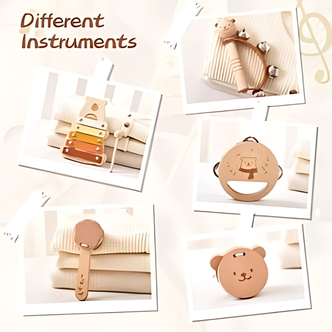 Kids Wooden Montessori Musical Percussion Instruments - LearnLark Montessori