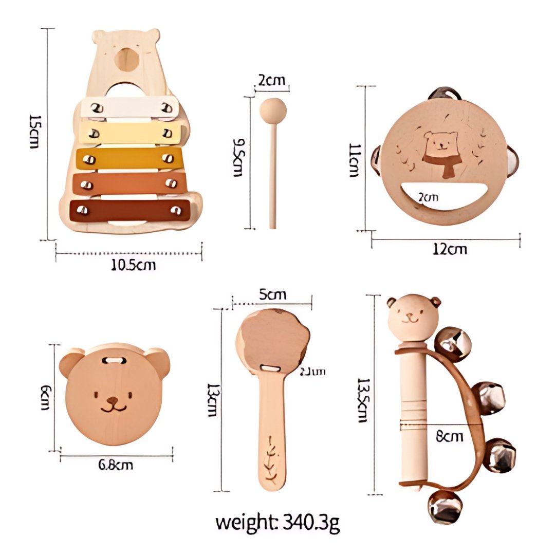 Kids Wooden Montessori Musical Percussion Instruments - LearnLark Montessori