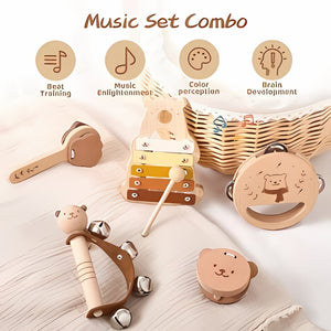 Kids Wooden Montessori Musical Percussion Instruments - LearnLark Montessori