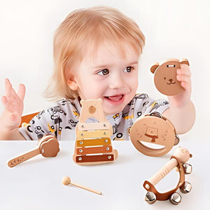 Kids Wooden Montessori Musical Percussion Instruments - LearnLark Montessori