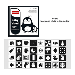 Montessori Baby Visual Stimulation Cards – High Contrast Flash Cards for Infant Cognitive Development - LearnLark Montessori