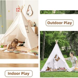 Montessori kids Teepee Tent – Portable Playhouse Wigwam for Children’s Indoor Fun - LearnLark Montessori