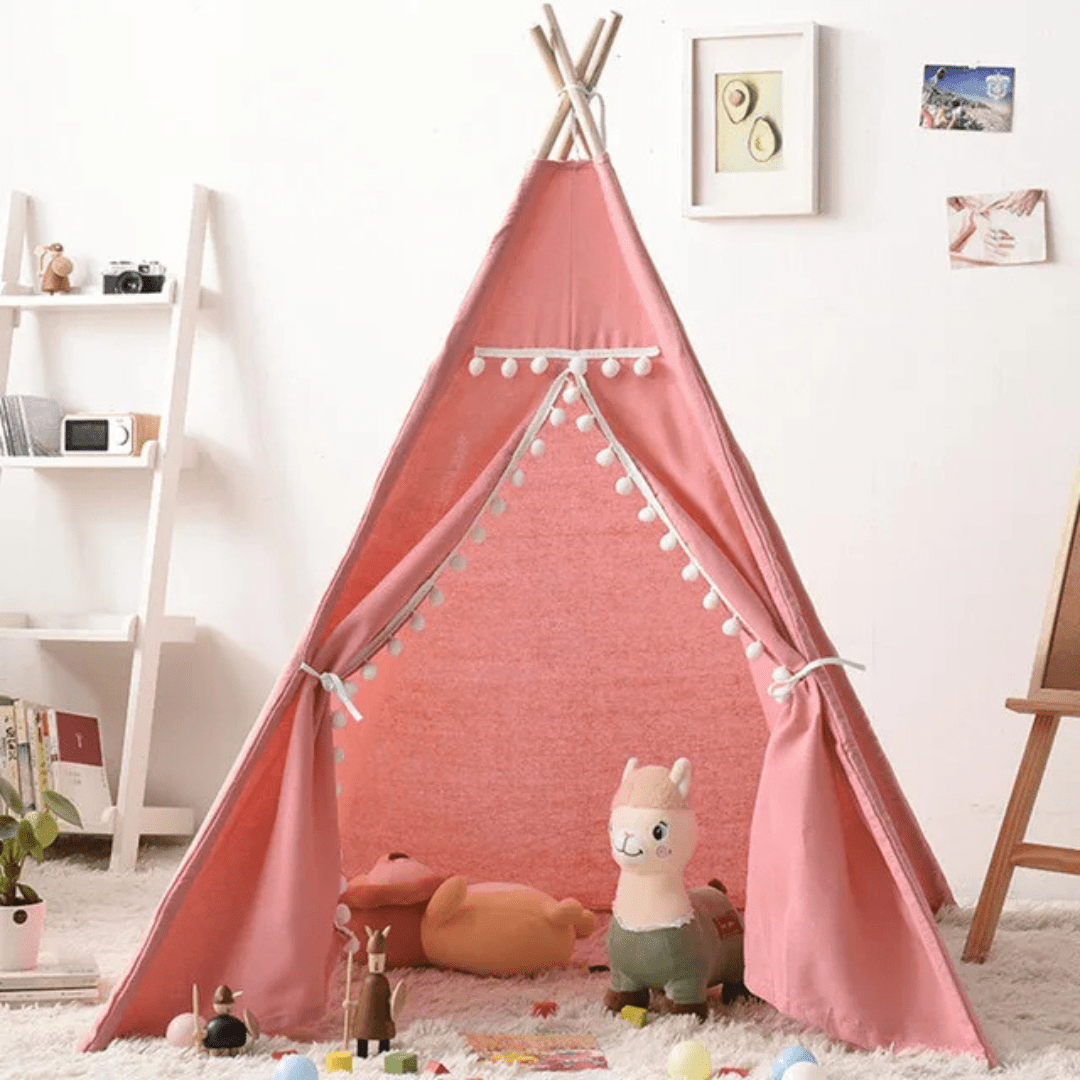 Montessori kids Teepee Tent – Portable Playhouse Wigwam for Children’s Indoor Fun - LearnLark Montessori