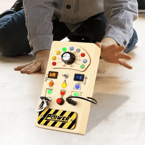 Montessori Light Switch Busy Board – Sensory LED Toy for Toddlers & Kids - LearnLark Montessori