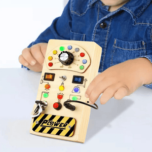 Montessori Light Switch Busy Board – Sensory LED Toy for Toddlers & Kids - LearnLark Montessori