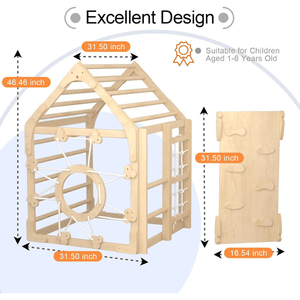 Montessori Pikler Triangle Set – Toddler Indoor Jungle Gym & Climbing Playhouse - LearnLark Montessori