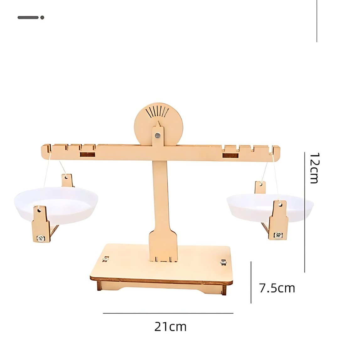 Montessori Wooden Balance Scale - Kids Math Learning Game & Educational Toy - LearnLark Montessori