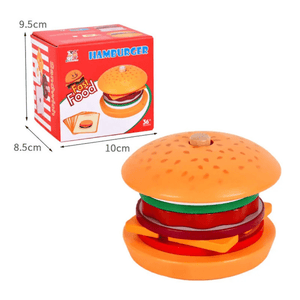 Montessori Wooden Burger Stacking Toy for Toddlers - Fine Motor & Educational Kitchen Play - LearnLark Montessori