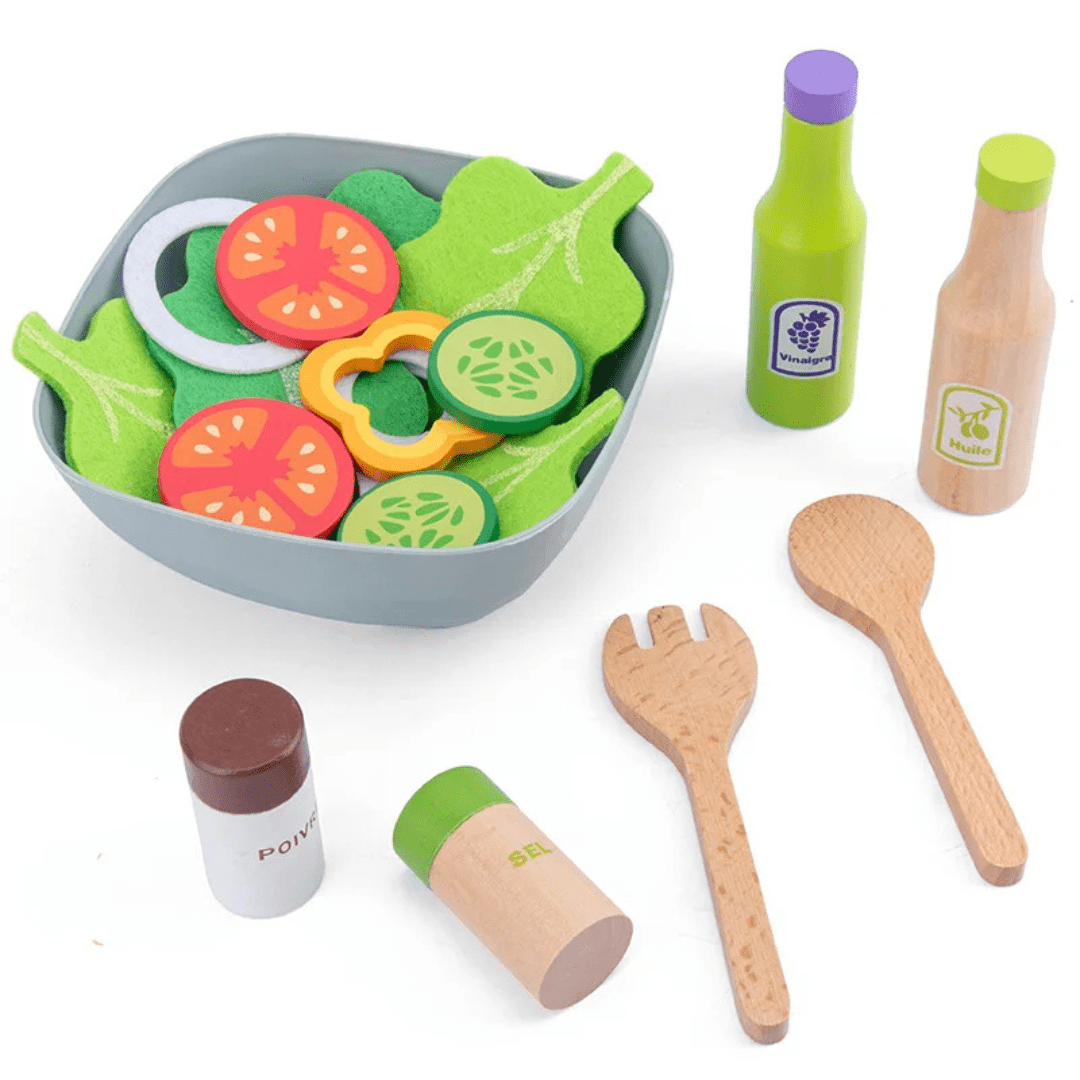 Wooden Kitchen Pretend Play Set - Educational Early Learning Toy for Toddlers - LearnLark Montessori